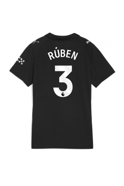 Manchester City Ruben Dias #3 Jalkapallovaatteet Naisten Vieraspaita 2025-26 Lyhythihainen Manchester City Ruben Dias #3 Jalkapallovaatteet Naisten Vieraspaita 2025-26 Lyhythihainen